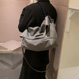 Women Tote Bag Nylon Bucket Casual Zipper Shoulder Handbag High-Capacity