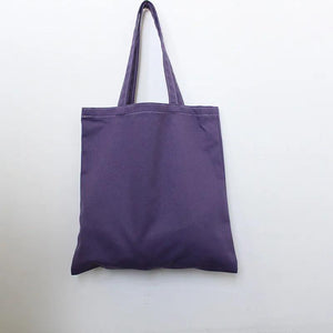 Women Solid Eco Canvas Shoulder Bag Reusable Large Handbag