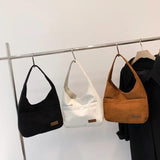 Corduroy Underarm Bag Casual Women Shoulder Bags Travel Pouch