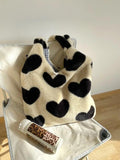 Furry Heart Plush Vest Shoulder Bag for Women
