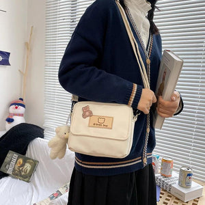 Japanese Little Bear Soft Girl Crossbody Bag Funny Personality Student Small Bag