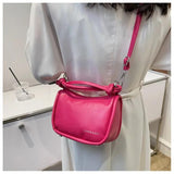 Women Messenger Bags PU Leather Handbag Shoulder Bag Crossbody Handbags Pink