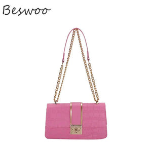 Autumn Stone Prints Women's Bag Chain Square Handbags Messenger Bags