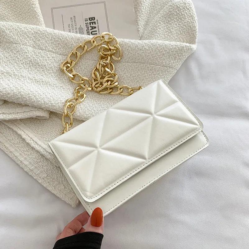 Casual PU Leather Underarm Chain Shoulder Bags Handbags