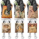 Vintage Canvas Bag Double Sided Printing Shoulder Bag Large Capacity Handbags