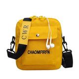 Canvas Small Square Shoulder Bag Solid Handbag