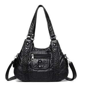 High Leather Shoulder Crossbody Bags for Women Tote Bag Casual Purses