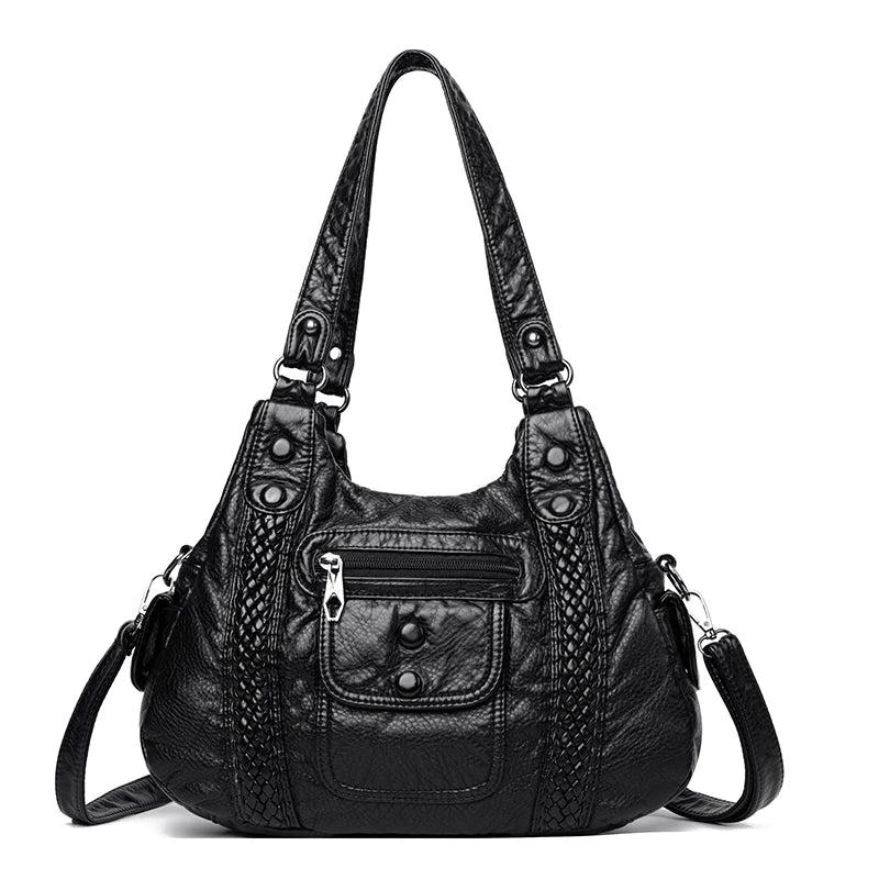 High Leather Shoulder Crossbody Bags for Women Tote Bag Casual Purses