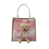 Women Big Size Handbag Tote Flower Printing Canvas Shoulder Bag