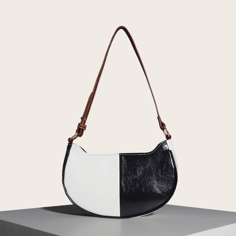 PU Leather Women's Shoulder Bag Patchwork Handbag Female Shopper Bag