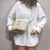 Summer Beach Straw Weave Shoulder Bag for Women
