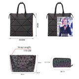 Geometric Crossbody Bag Holographic Chain Shoulder Clutch