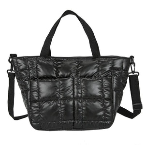 Soft Fluffy Down Handbag Women Waterproof Crossbody Bag Winter Totes