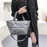 Soft Fluffy Down Handbag Women Waterproof Crossbody Bag Winter Totes