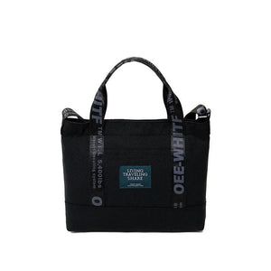 Women Canvas Shoulder Bags Letters Crossbody Bright Tote Handbags