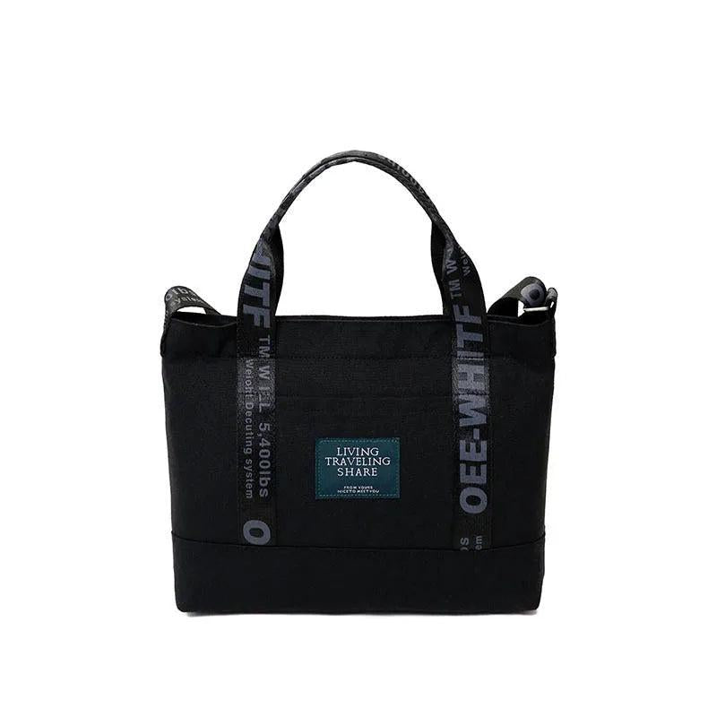 Women Canvas Shoulder Bags Letters Crossbody Bright Tote Handbags