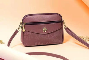 Small Fresh Printed Shoulder Bag PU Waterproof Messenger Bag Texture Female Bag