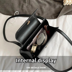 Vintage Women Love Shoulder Bag PU Leather Small Tote Handbags
