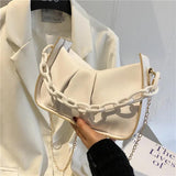 Women's Shoulder Bags Summer Fold Chain Cloud Handbags