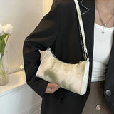 Colorful Women's Shoulder Bag Casual Pu Leather Underarm Bags