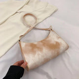 Colorful Women's Shoulder Bag Casual Pu Leather Underarm Bags