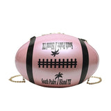 Women Chain Messenger Bag Rugby Shape Mini Totes Shoulder Bag