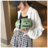 Women Chain Messenger Bag Rugby Shape Mini Totes Shoulder Bag