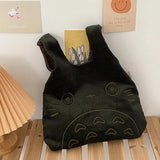 Totoro Embroidery Lamb Handbag - Womens Girls Cute Shoulder Bag