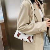 Cow Pattern Shoulder Bag Crossbody Messenger Handbag Purse B021