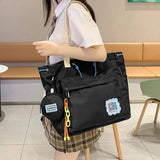 Waterproof Nylon Tote Bag Large Capacity Female Student Canvas Bag
