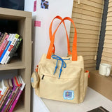 Waterproof Nylon Tote Bag Large Capacity Female Student Canvas Bag