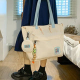 Waterproof Nylon Tote Bag Large Capacity Female Student Canvas Bag