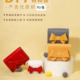 DIY PU Leather Bag Bow Bottom Base Drawstring Handbag Parts