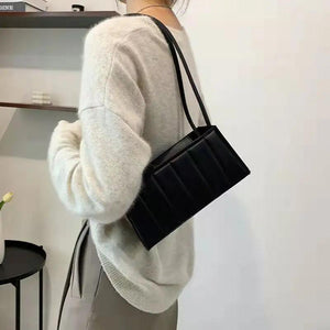 Square Zipper Handle Bags Phone Purse PU Leather Shoulder Pocket