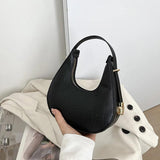 Women's Solid PU Leather Shoulder Bag Top Handle Bags