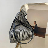 Women's Retro Plaid Shoulder Bag Casual Tote Handbag