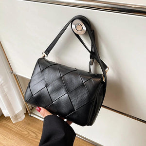 Women Lady Cross Body Woven Single Shoulder Strap Bag