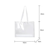 Clear Beach Totes PVC Transparent Handbags Large Shopper Shoulder Bags