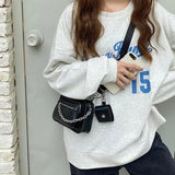 Women Crossbody Bag PU Leather Shoulder Messenger Bag Chain Handbag Travel Purse