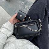 Women Crossbody Bag PU Leather Shoulder Messenger Bag Chain Handbag Travel Purse