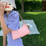 Soft Shoulder Bag for Women, Solid Color Handbag, All-match Underarm Purse