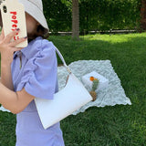 Soft Shoulder Bag for Women, Solid Color Handbag, All-match Underarm Purse