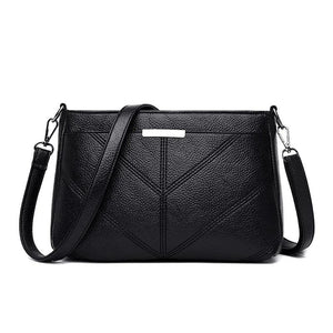Women's PU Leather Shoulder Messenger Handbag Mom Bag
