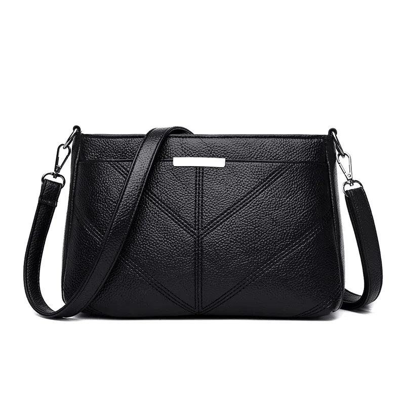 Women's PU Leather Shoulder Messenger Handbag Mom Bag