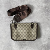 Letter Plaid PU Leather Crossbody Business Messenger Bag