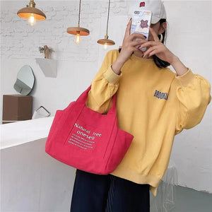 Women Canvas Shoulder Bag Print Large Tote Bag