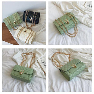 Small Square Crossbody Bag Chain Clutch Purse Female Shoulder Messenger