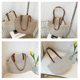 Straw Shoulder Bag Beach Handbag Large Capacity Travel Tote Vacation Bags