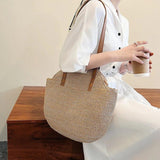 Straw Shoulder Bag Beach Handbag Large Capacity Travel Tote Vacation Bags