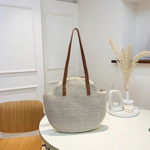 Straw Shoulder Bag Beach Handbag Large Capacity Travel Tote Vacation Bags